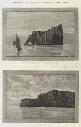 ロウアーカナダのセントローレンス湾のスケッチ